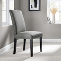 Light Gray Upholstered Fabric Side Chair O90524