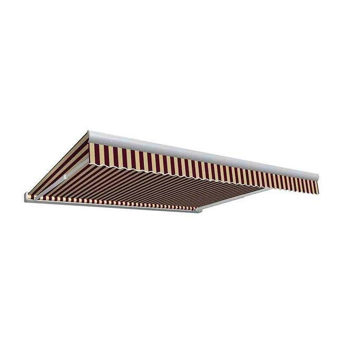 10 ft. Burgundy & Tan Retractable Awning P30658